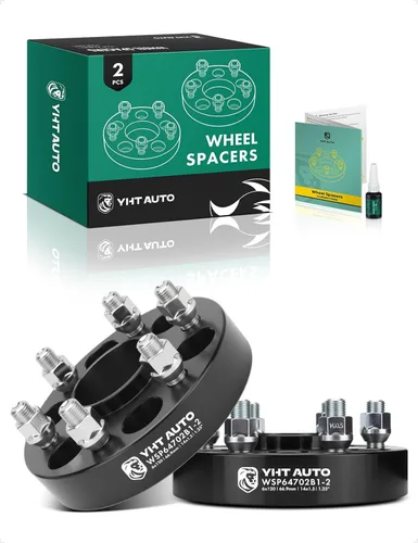 Miniatura 14 de YHTAUTO Espaciadores de rueda centrados en buje 6x120mm de 1 pulgada Compatibles con modelos Cadillac, Chevrolet, Buick, GMC y Saab, SRX, Blazer
