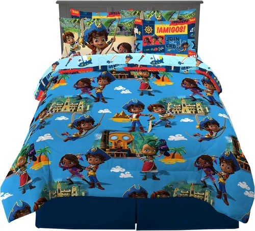 Miniatura 12 de Franco - Juego de edredón y sábanas supersuaves con funda, para niños, 7 piezas, tamaño matrimonial, Las pistas de Blue