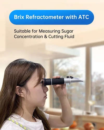 Miniatura 2 de LOHAND Refractómetro Brix con compensación de temperatura automática (ATC), medición de precisión del contenido de azúcar para vino/fruta/bebida