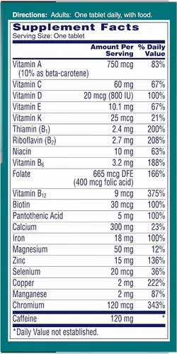 Miniatura 3 de Tabletas multivitamínicas completas para activar el metabolismo One-A-Day para mujeres, 50
