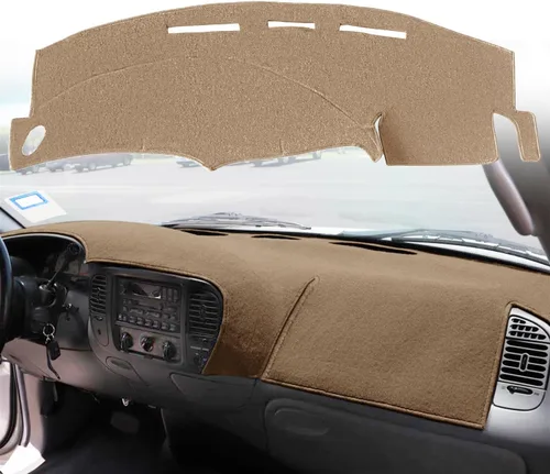 Yiz Alfombra de Tapa de Tablero de Medida Personalizada para Ford F150 F250 Expedition F150 Heritage 1997 1998 1999 2000 2001 2002 2003 sin Sensor