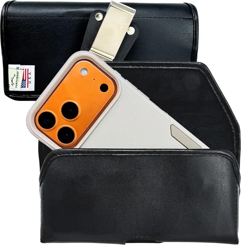 Miniatura 19 de Turtleback Clip para cinturón para iPhone 17 ProMax o 17 Plus - Grande - Se adapta con fundas de estilo voluminoso Defender - Nylon negro de alta