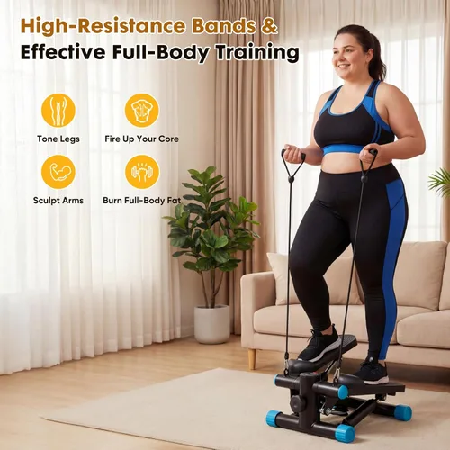 Miniatura 8 de NEWBULIG Mini paso a paso para ejercicio en casa, máquina de escalones para gimnasio en casa, portátil, para entrenamiento de cuerpo completo