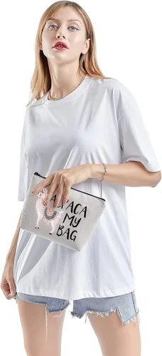 Miniatura 4 de TSOTMO Bolsa de alpaca Regalo de llama Alpaca My Bag Bolsa de maquillaje de viaje Bolsas de aseo para amantes de los animales de llama Alpaca Dueño