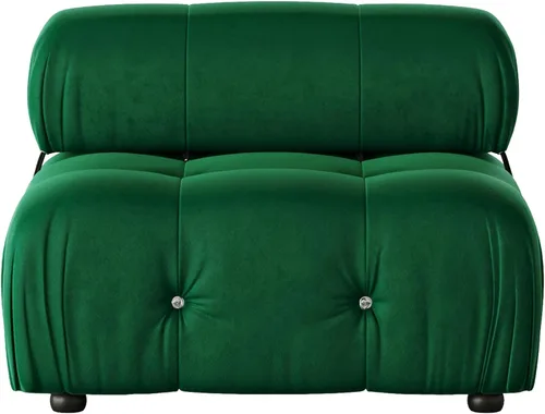 Miniatura 22 de Sofá modular seccional, sofá de terciopelo, asiento medio, beige