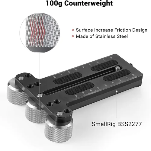 Miniatura 4 de SMALLRIG Contrapeso extraíble 3.53 oz para estabilizadores de cardán DJI Ronin S/Ronin RS 2 / Ronin-SC/Ronin RSC 2 y Zhiyun - AAW2284