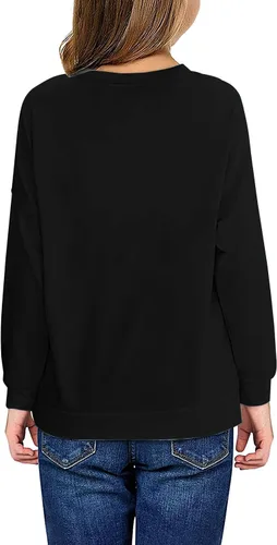 Miniatura 2 de Haloumoning Sudaderas a rayas con bloques de color para niñas de 4 a 15 años