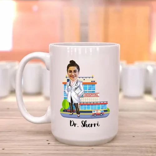 Miniatura 4 de Taza de café personalizada con foto de doctor de 11 y 15 onzas, divertida taza de café de doctor regalo para agradecer a hombres, mujeres, cirujano