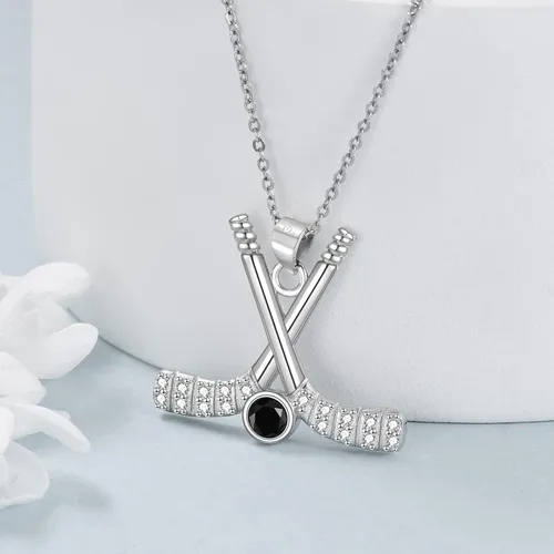 Miniatura 2 de YAFEINI Collar con colgante de plata de ley para violínvioloncheloguitarragolfhockey, joyería de música deportiva para mujeres y niñas