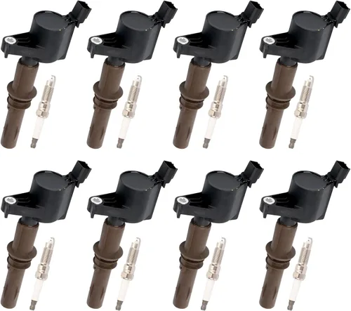 Miniatura 8 de Bobinas de encendido y bujías FD509 Juego de 10 unidades para Ford Mustang 2008-2010/F-150/F-250 Super Duty/F-350 Super Duty, 2011-2019 F-450/F-550