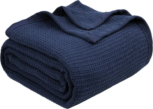 Miniatura 11 de Cobija TreeWool liviana de algodón, de cuidado fácil, suave, cómoda y cálida (king size, 90 x 108 pulgadas, tejido reticular)