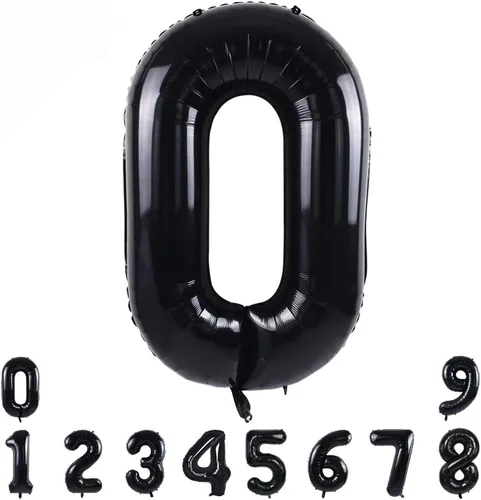 Miniatura 25 de TONIFUL Globos grandes de helio de letras B negras grandes de 40 pulgadas, globos de aluminio Mylar para decoración de suministros de fiesta