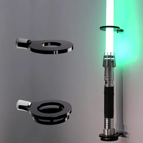 Miniatura 8 de WANLIAN Sable de luz de montaje en pared Sable de luz Soporte de pared de acrílico vertical compatible con la mayoría de los sables de luz