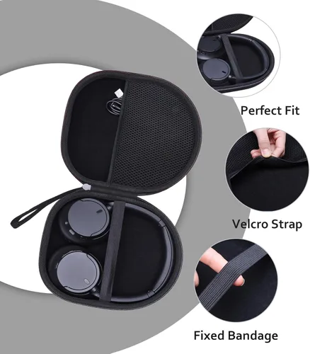 Miniatura 5 de XANAD Funda compatible con auriculares Sony WH-CH720N WH-CH520 con cancelación de ruido, color negro