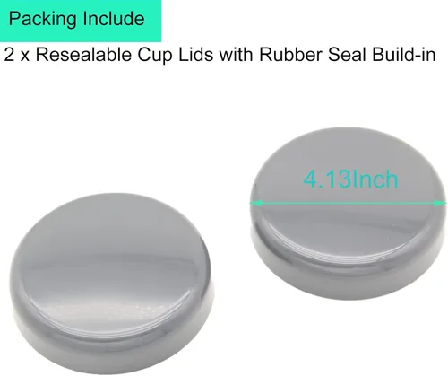Miniatura 2 de Paquete de 2 piezas de repuesto para tapas de tazas compatibles con Nutribullet 600 w/900 W, piezas de accesorios resellables con junta