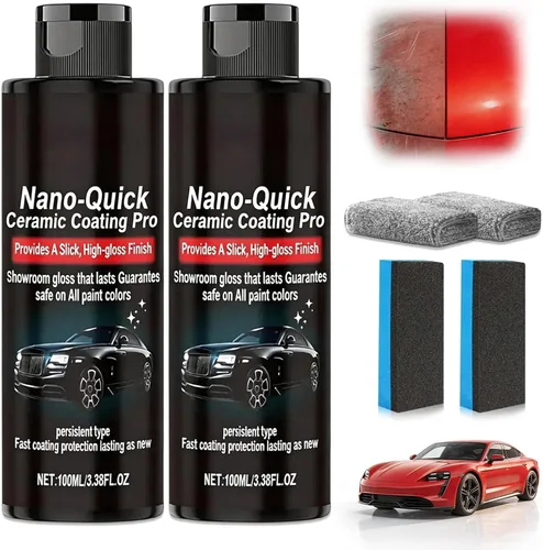 KOSIMI 2 piezas de agentes de recubrimiento de efecto rápido, revestimiento de cerámica Nano-Quick Pro, 3.5 onzas líquidas revolucionario nano