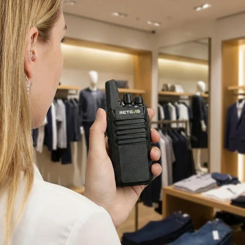 Miniatura 15 de Retevis RT22 Walkie Talkies Mini, radio bidireccional recargable de largo alcance, radio de 2 vías pequeña, VOX portátil, para negocios, negocios