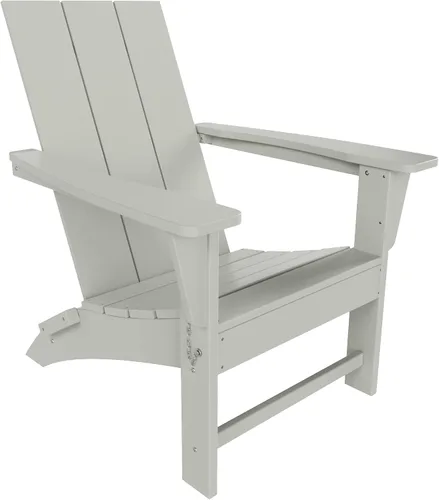 Miniatura 14 de WO Home Furniture - Silla Adirondack plegable de polietileno de alta densidad para todo tipo de clima, resistente a los rayos UV y a la Roble