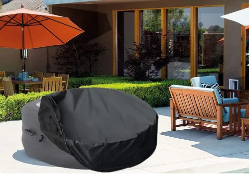 Miniatura 7 de Cubierta impermeable para bañera de hidromasaje, impermeable, portátil, redonda, inflable, protector para bañera de hidromasaje, piscina, muebles
