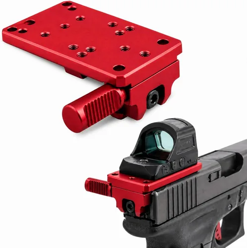 Miniatura 4 de Gotical Universal Optics Mount Pistol Red Dot Alcance Reflex Placa Base Pistola 17 19 22 23 Visión Trasera Reflex Mount Rojo