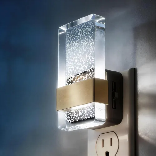 Miniatura 8 de DORESshop Luces nocturnas LED enchufables a la pared, luz nocturna regulable de 3 niveles, luz nocturna decorativa de burbujas, sensor de atardecer
