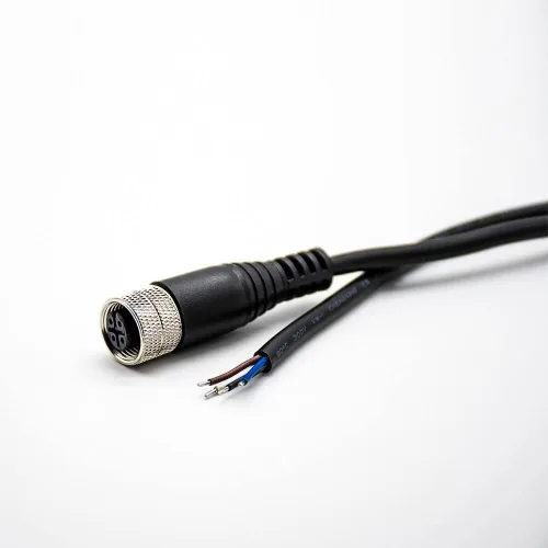 Miniatura 37 de Elecbee Cable M12 A-Code Conector recto de cabeza hembra individual Cable eléctrico de enchufe de aviación (cable de 12 pines 1M/3.3 pies)