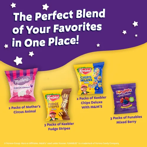 Miniatura 4 de Keebler Sweet Treat - Paquete variado de 10 unidades, incluye chips Deluxe, Funables, Fudge Stripes y Mother's Circus Animal Cookies, 9.4 oz