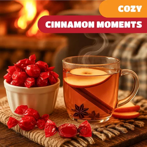 Miniatura 5 de Caramelos de canela, caramelos duros envueltos individualmente, paquete de 2 libras Sabor atrevido, caramelo anticuado, caramelo de oficina