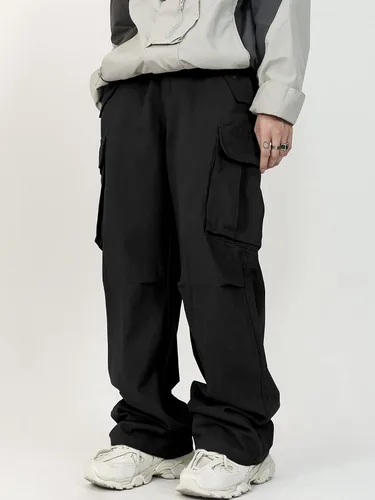 Miniatura 3 de SHENHE Pantalones cargo sueltos con cordón de cintura elástica para hombre