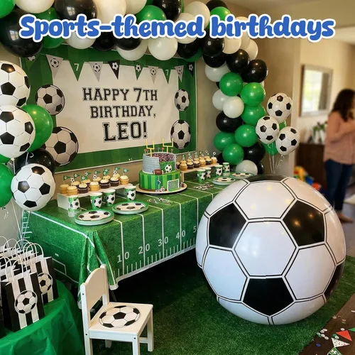 Miniatura 4 de AMOR PRESENT Balones de fútbol inflables, pelota de playa de 27 pulgadas para juguetes de playa y bolsas de regalos de fútbol, decoraciones