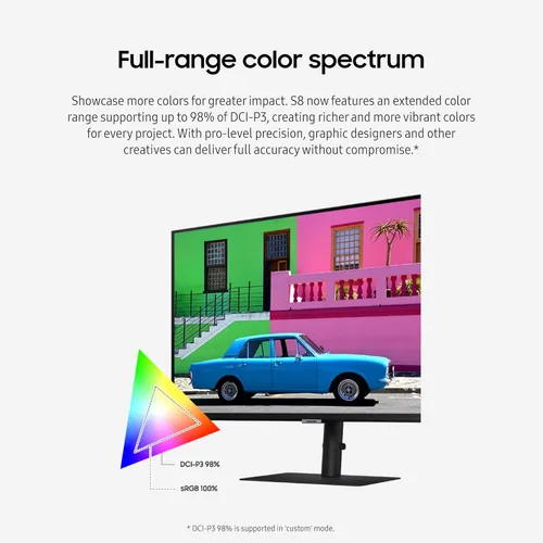 Miniatura 5 de Samsung Monitor de computadora ViewFinity S80PB Series UHD de 27 pulgadas, DCI-P3 98%, VESA DisplayHDR 400, panel IPS, pantalla mate, USB-C