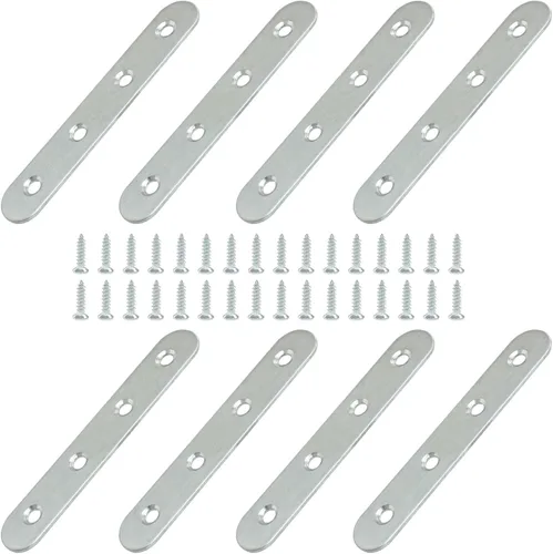 Miniatura 21 de Paquete de 16 soportes rectos de placa plana de acero inoxidable de 1.5 pulgadas, soporte de metal plano de 1.5 pulgadas, soportes de metal de 1.5