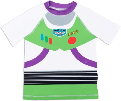 Miniatura 3 de Disney Pixar Toy Story Buzz Lightyear Woody Rash Guard Swim Trunks Outfit Set Toddler to Little Kid