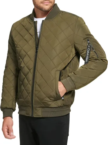 Miniatura 9 de Calvin Klein chamarra de aviador con detalle de cremallera acolchada para hombre