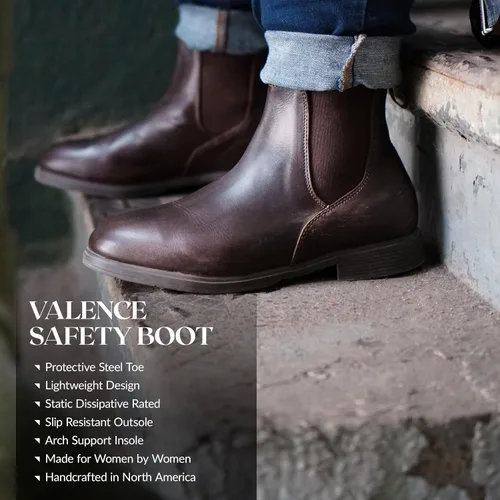 Miniatura 2 de Xena Workwear Botas de seguridad Valence SD para mujer, ónix vegano, punta de acero