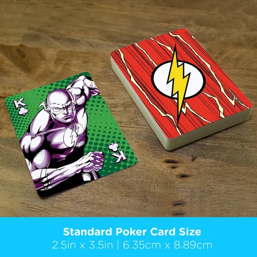 Miniatura 5 de AQUARIUS DC Comics Flash Playing Cards - Baraja de cartas con temática de flash para tus juegos de cartas favoritos, mercancía y coleccionables