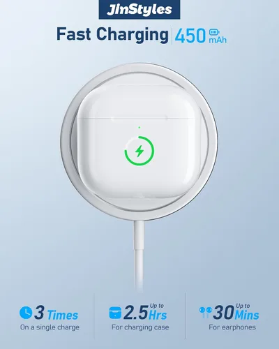 Miniatura 4 de Funda de carga de repuesto compatible con AirPods de 4ª generación, cargador inalámbrico USB-C con botón de sincronización de emparejamiento