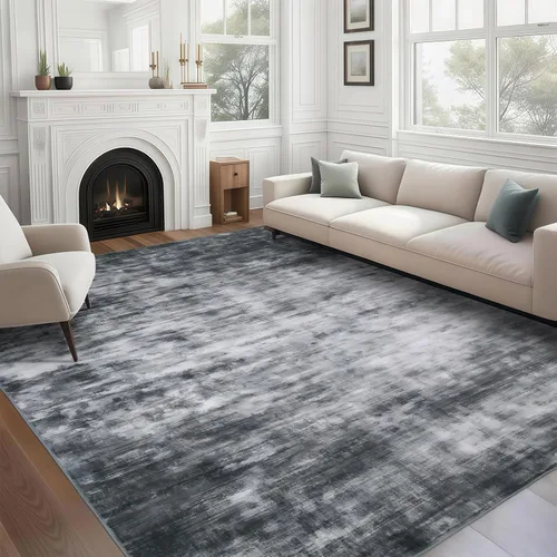Miniatura 13 de WILLSUN Alfombras lavables de área, alfombras grandes antideslizantes de 5 x 7 pulgadas estilo bohemio para sala de estar, dormitorio, alfombra