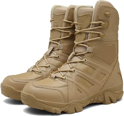 Miniatura 2 de Botas tácticas impermeables para hombre, botas militares de trabajo para el desierto, combate militar, botas de combate para senderismo
