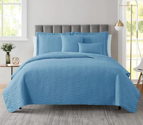 Miniatura 28 de Clara Clark Quilts Tamaño Twin - Juego de Cubrecama Colcha para Todas las Estaciones, Tejido Pinsonic Juego de Ropa de Cama Ligera - Juego