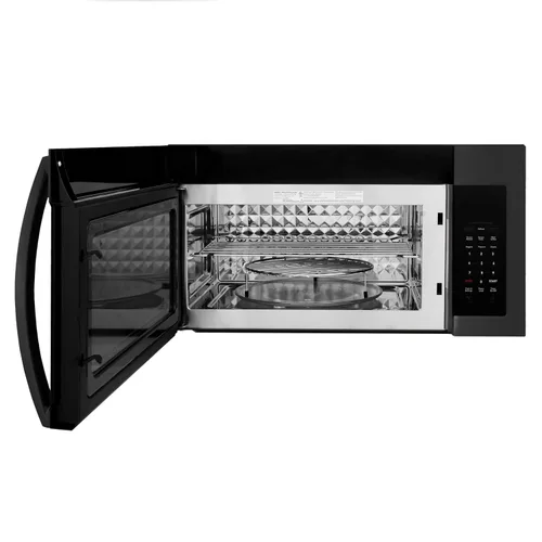 Miniatura 4 de ZLINE - Horno microondas de convección en acero inoxidable negro con mango moderno y sensor de cocción