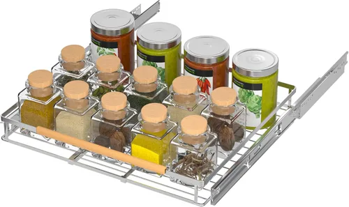 Miniatura 8 de iPEGTOP Juego de 3 organizadores de cajones extraíbles para gabinete, estantes deslizantes extensibles para despensa, resistentes para gabinetes