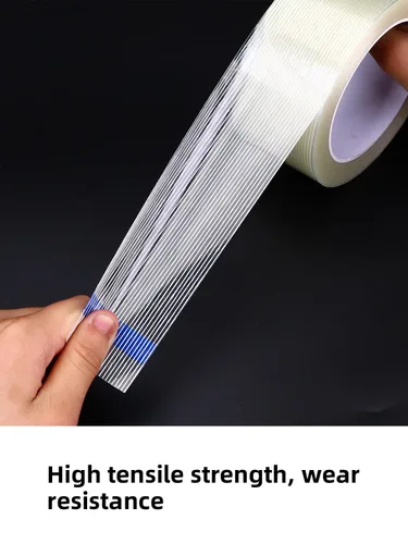 Miniatura 5 de Cinta de fleje de filamento mono de 1/2 pulgada, cinta de filamento reforzada resistente, embalaje reforzado de fibra de vidrio transparente