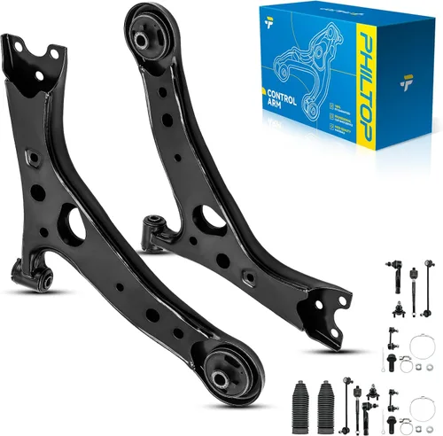 Miniatura 100 de PHILTOP Kit de suspensión delantera de 10 piezas, brazos de control inferiores con juntas de bola, eslabones de extremo de barra estabilizadora