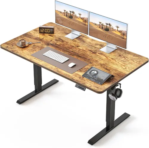 Miniatura 17 de BANTI Escritorio de pie de 48 × 24 pulgadas, ergonómico, altura eléctrica ajustable, para sentarse y ponerse de pie, escritorio de oficina para Arce