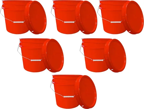 Miniatura 14 de Cubo y tapa de 3.5 galones, cubo multiusos de 90 mil, fabricado en los Estados Unidos, grado alimenticio, no contiene plástico BPA, reciclable