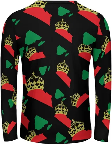 Miniatura 3 de African American Pride Men's T-Shirt Long Sleeve Tees Pullover Graphic Tops Hooded Sweatshirt