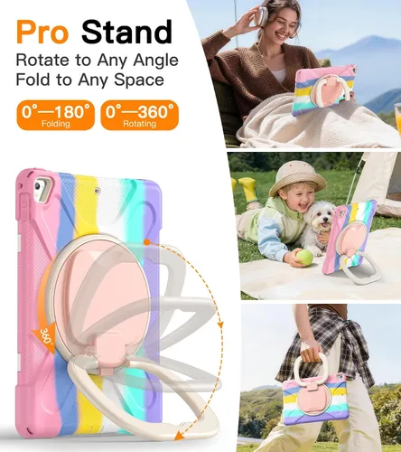 Miniatura 5 de BATYUE Funda para iPad de 6ª generación de 9.7 pulgadas 2018, iPad 5ª generación 2017, iPad Air 2/iPad Pro de 9.7 pulgadas, funda protectora a