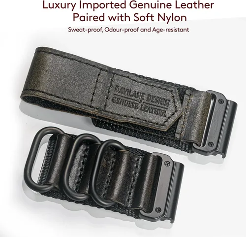 Miniatura 6 de Compatible With Garmin Watch Band, Leather Watch Band Sports Strap For Green