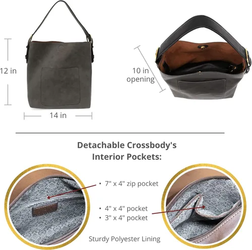 Miniatura 3 de Joy Susan - Bolsa clásica 2 en 1 para mujer, estilo hobo